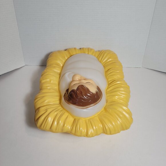 Vintage Baby Jesus Blow Mold Christmas Nativity General Foam Plastics USA Made - Picture 5 of 12